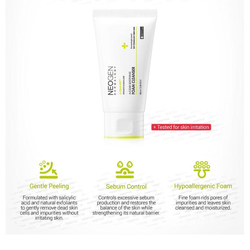 NEOGEN - Dermalogy A-Clear Aid Soothing Foam Cleanser