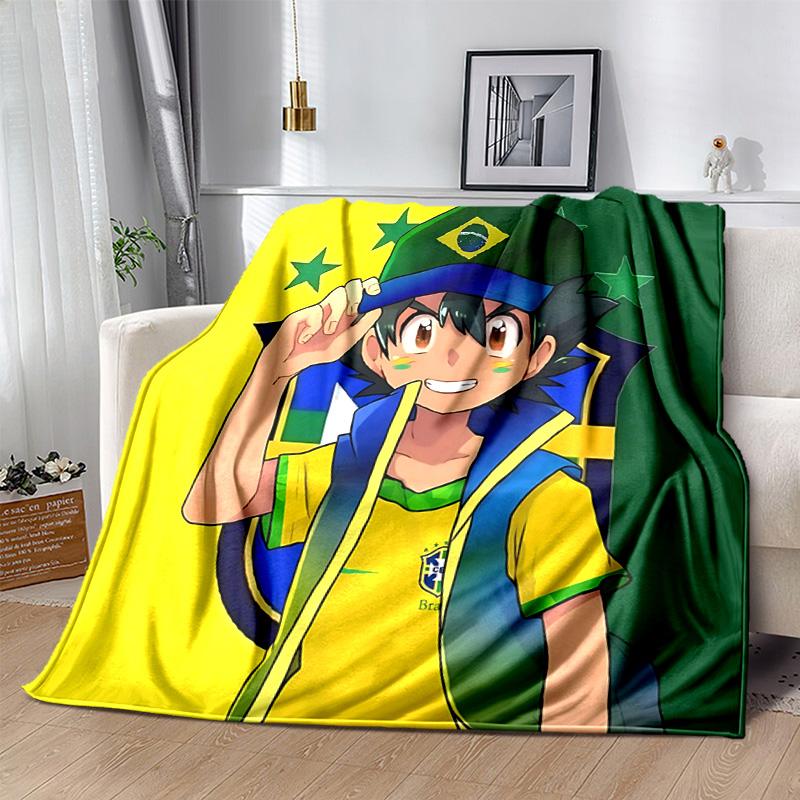 1pc Brazilian Pride Flannel Blanket Soft Warm Throw Blanket for Bedroom Living Room Bed Travel Camping Picnic Gift. MT7160178