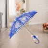 Foldable Lace Parasol for Little Girls Elegant 55cm Handle Tea Party Decoration