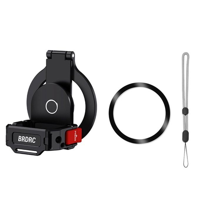 BRDRC Support de Téléprompteur en Métal pour DJI pour Osmo Pocket 3, Support Magnétique pour Appareil Photo avec Adaptateur pour Gri