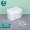 4-28Pcs Plastic Storage Box Transparent Jewelry Storage Box Container Portable Earring Ring Earplugs Packaging Storage Case