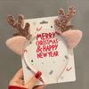 Festive Christmas Headband Novelty Reindeer Antler Hair Hoop  Family Gathering