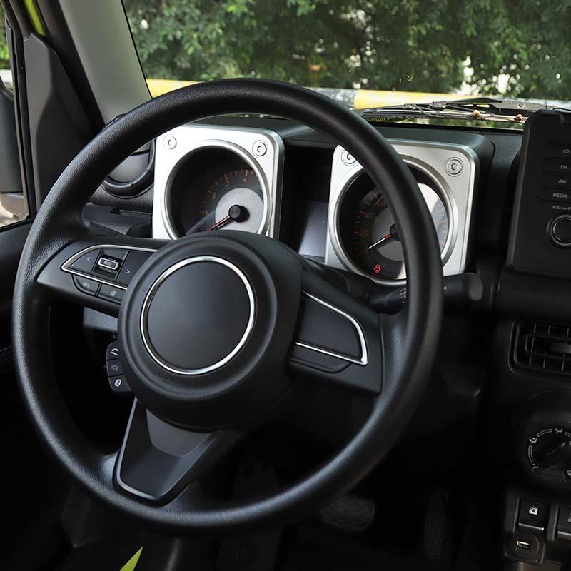  Декоративные наклейки на приборную панель автомобиля из АБС-пластика для Suzuki Jimny 2019, аксессуары для интерьера с принтом из углеродного волокна