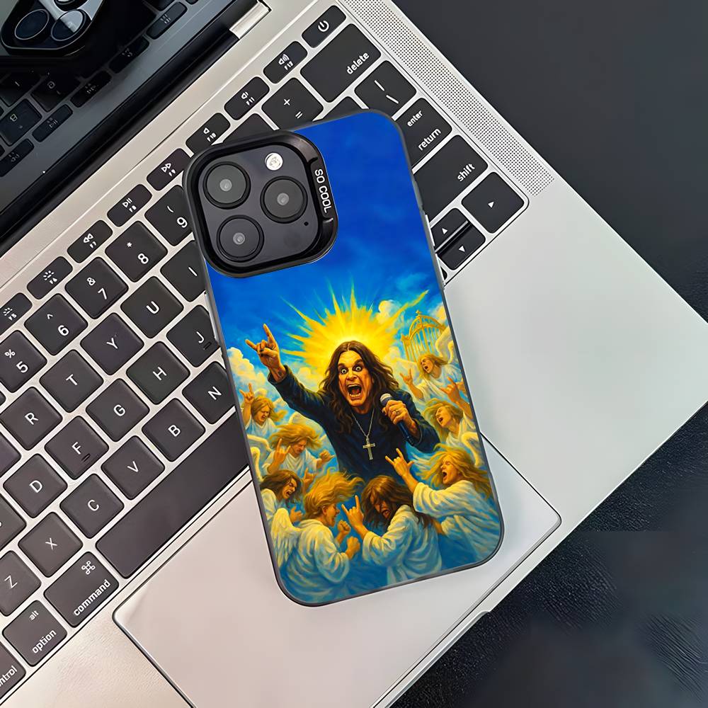Singer O-Ozzy Osbourne Phone Case For iPhone 16,15,14,13,12,11,Pro,XS,Max,Plus,Mini,SE4,E Black Matte Shockproof Cover
