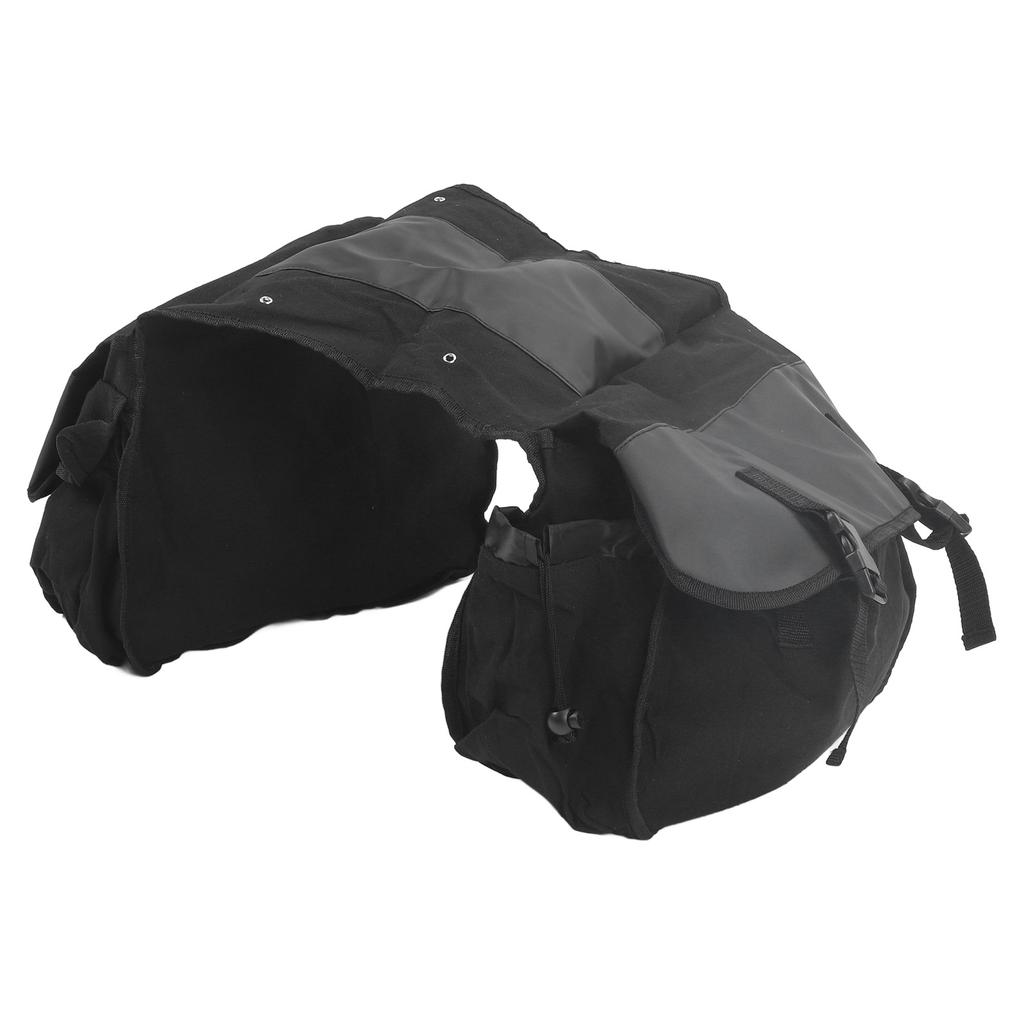 Сумка на заднее сиденье велосипеда черная большой вместимости холщовая водонепроницаемая фиксация эластичным шнуром сумка на заднее сиденье велосипеда для аксессуаров