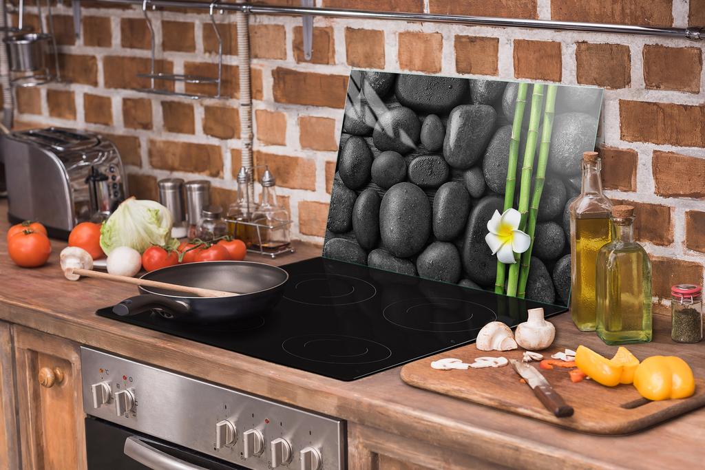 Glass stovetop protector 70x52 Bamboo