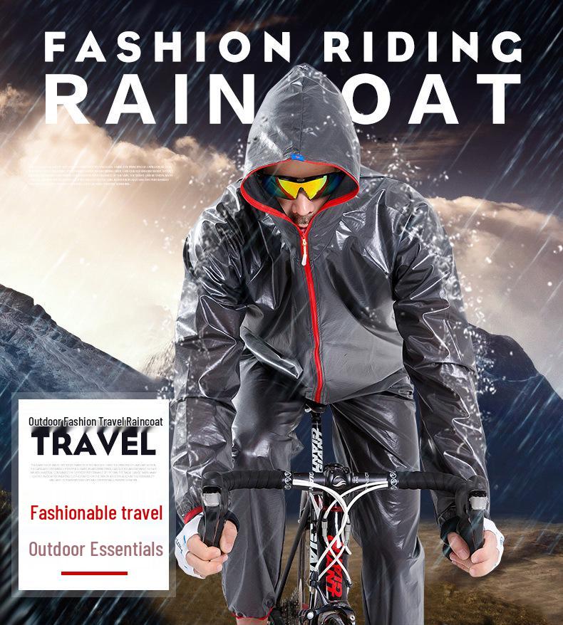 Летний светоотражающий велосипедный дождевик и брюки с люминесцентными полосами