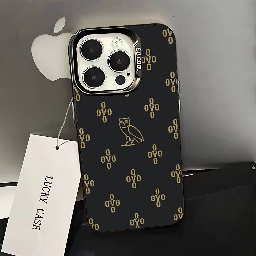 Чехол для телефона D-Drake O-OvO OWL для iPhone 16,15,14,13,12,11,Pro,XS,Max,Plus,Mini,SE Черный Конфетный Матовый Ударопрочный Чехол