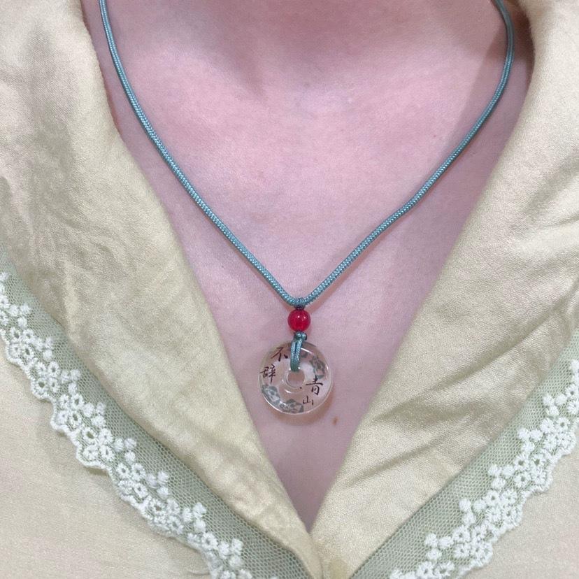 Оригинальный дизайн Guochao ожерелье с безопасной застежкой в виде китайского иероглифа женское антикварный дизайн бесцветное моющееся ожерелье