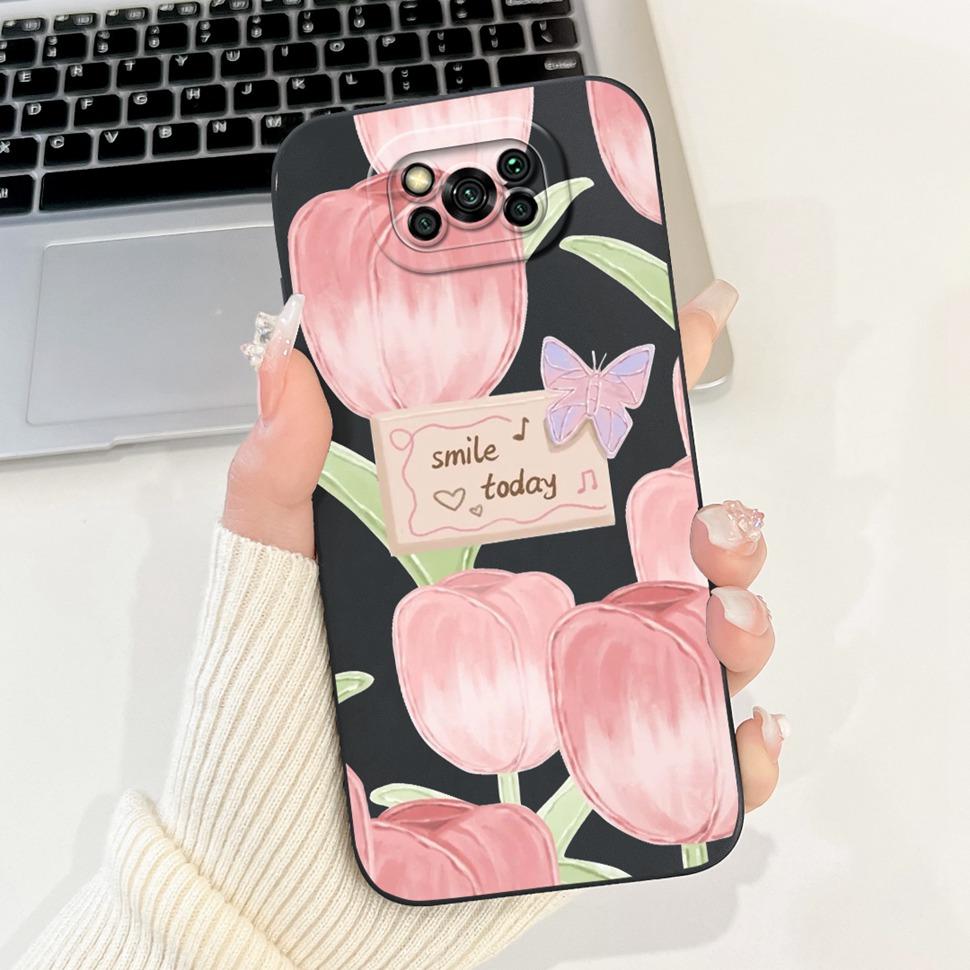 Phone Case For Xiaomi Poco X3 Pro Cases Simple Pattern Shockproof Back Cover Soft TPU For Xiaomi Poco X3 PocoX3 NFC Case Bumper