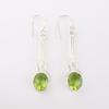 Natural Peridot Gemstone 925 Sterling Silver Jewelry Handmade Drop Earrings1.76" EE-171-3