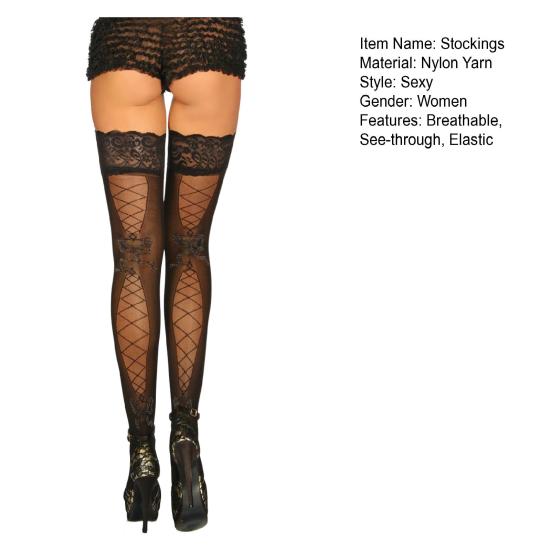 Soft High Stockings Lace Hollow Out Legs Beautification