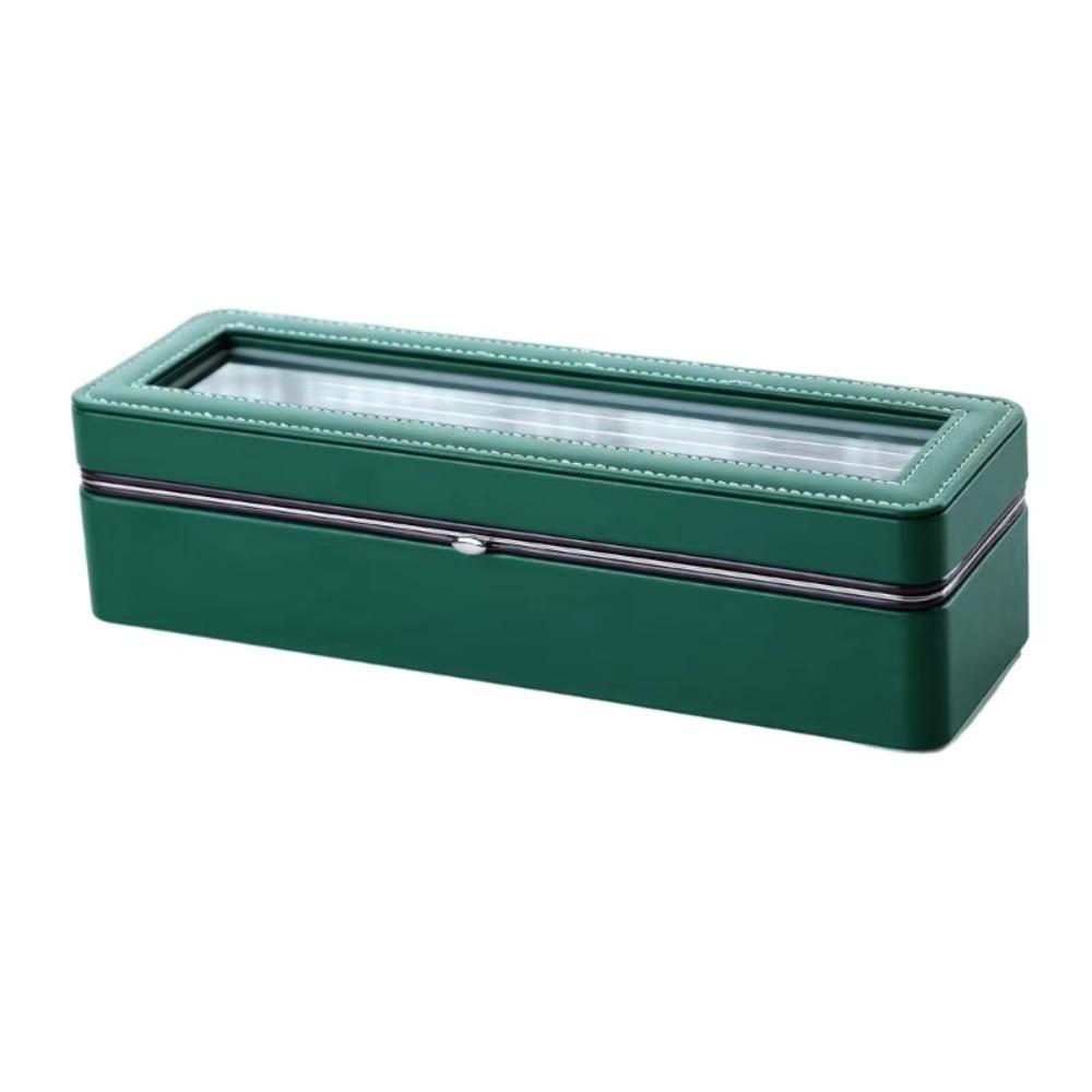 Футляр для хранения часов из искусственной кожи, 6 поясов, органайзер для часов, стильная витрина для часов, браслеты