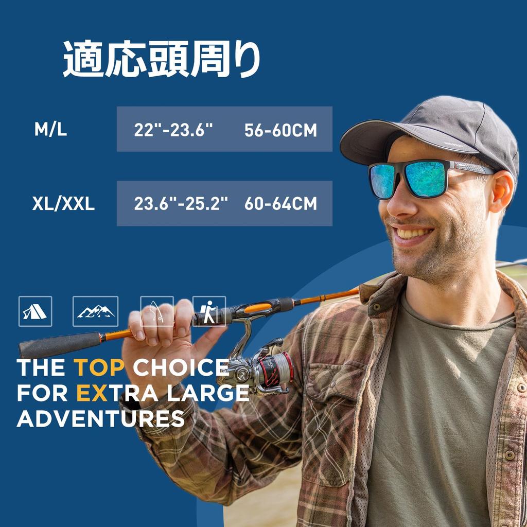 Кепка бейсболка большого размера Водонепроницаемая Мужская Летняя для гольфа Велоспорта Летняя для бега Альпинизма Отдыха на природе Защита от УФ-лучей Складная Рыбацкая УФ-шляпа Шляпа от дождя