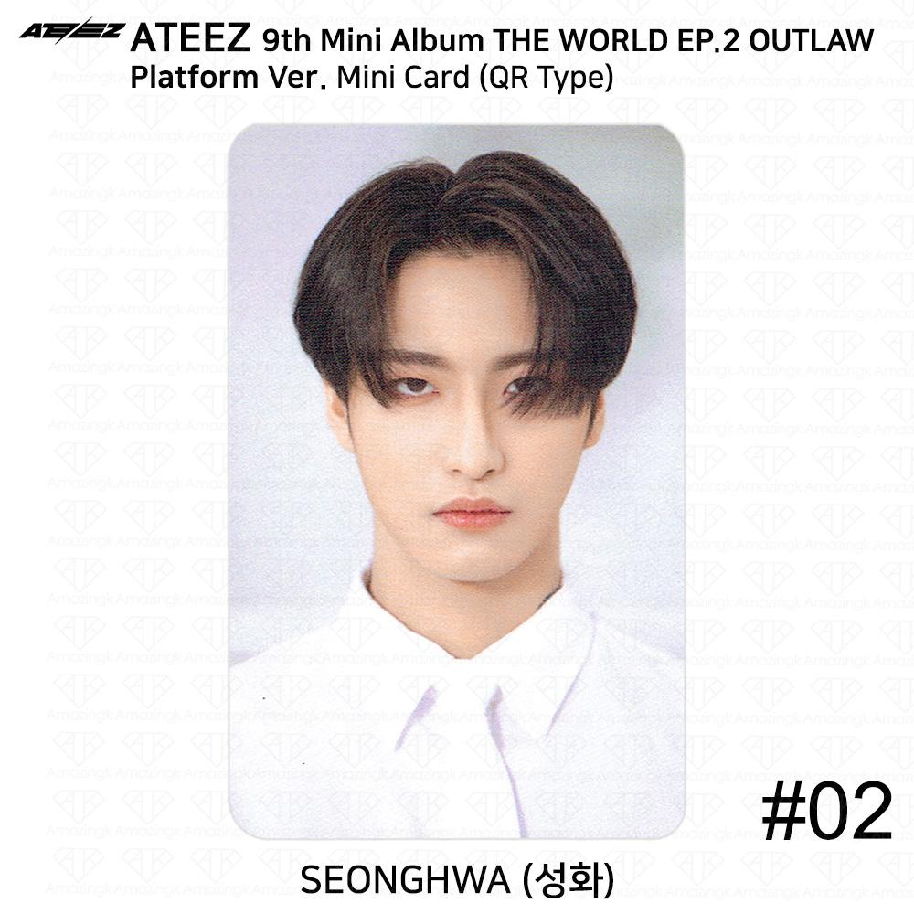 ATEEZ 9-й мини-альбом THE WORLD EP.2 OUTLAW Platform Ver QR Фотокарточка Изображение карты