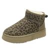Fashion Women Leopard Print Shoes 2024 Winter New Comfortable Warm Women's Snow Boots Non-slip Wear-resistant Fashion Plush Short Boots