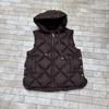 European Station White Duck Down Short Hooded Drawstring Vest Autumn and Winter Vest Down Jacket Side Buckle Jacket Winter Clothing