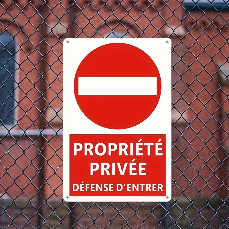 Durable Vintage Metal Sign Durable Vintage Metal Sign Private Property No Entry WallMounted Outdoor Decor English French