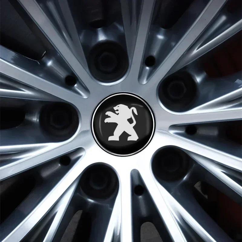 4pc 56/60mm Car Wheel Center Covers Badge Hub Cap Accessories For Peugeot 206 307 308 3008 207 208 407 508 2008 5008 107 106 205