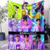 K-Pop Розовый Стиль Одеяло Охотники на Демонов Фланелевый Плед Горячее Аниме Мягкое Теплое для Гостиной Дивана Покрывало для Кровати Кемпинг Подарок для Фаната