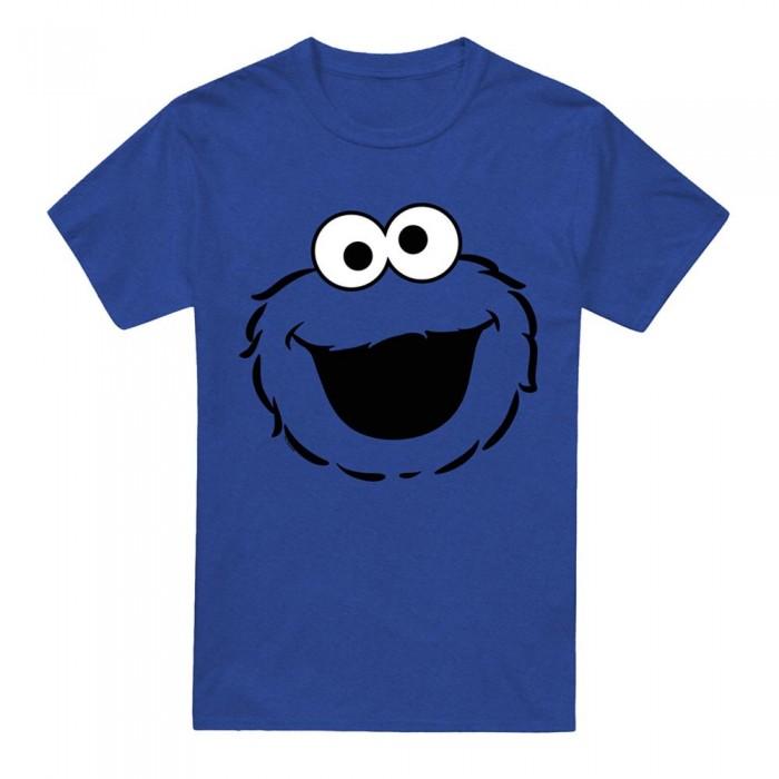 Sesame Street Unisex Adult Cookie Monster Full Face Heather T-Shirt