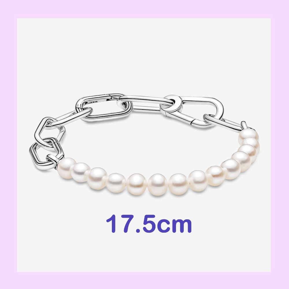 925 стерлингового серебра New Me кольцо бусина круглый соединитель шарм двойной Fit Me звено цепи жемчуг браслет ювелирные изделия