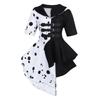 Cruella Deville Princess Costume Dress 12-13 Years 160cm Black White Includes Wig Mask Halloween Carnival Christmas