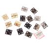50pcs/box Hinges + 200 Screws Iron Gold Silver Black Bronze 4 Holes Durable Furniture Hardware Mini Hinge Decor