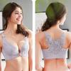 Thin Push-up Bra with Adjustable Shape for Large Breasts, Front-hook Bra for Women with Nice Back and Large Size