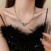 GemChic женское ожерелье из титановой стали с ослепительной бабочкой и бриллиантовой мозаикой, цепочка на ключицу, модное украшение на день рождения, рождественский подарок