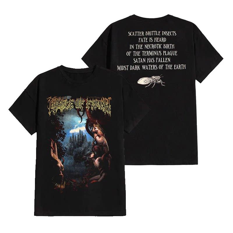 Summer Cradle of Filth Bands Extreme Gothic Black Metal Rock Dark American Shortsleeved Tshirt