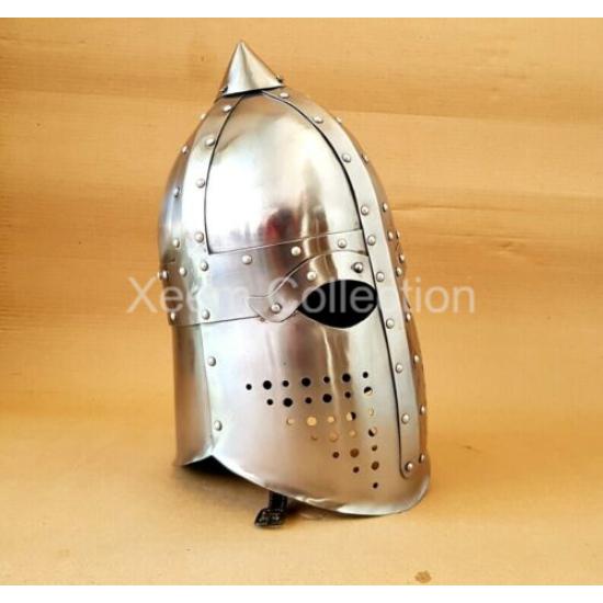 Средневековый рыцарь Sugarloaf Crusader Helmet Armor Templar Viking Steel 18 калибра