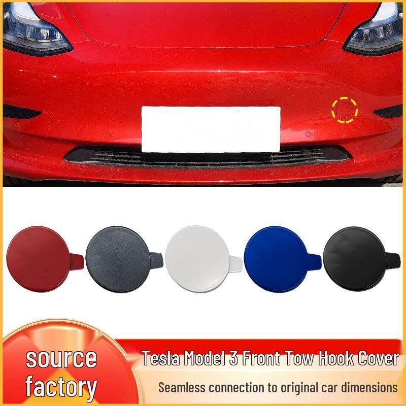Накладка на отверстие для буксировочного крюка Tesla Model 3 (передняя) - Крышка для прицепа (1460701-00-B)