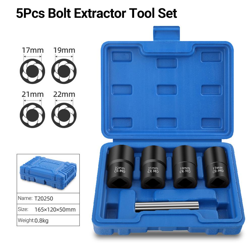 5 шт., набор насадок для снятия гаек, набор насадок для извлечения гаек, 12 дюймов, набор насадок для извлечения гаек для легкого извлечения ржавчины