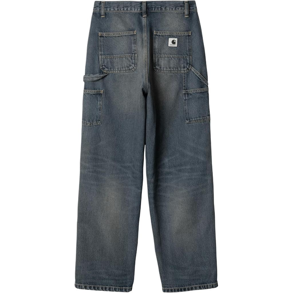 Carhartt WIP Джинсы женские SS25 с боковым карманом и петлей для молотка, свободные, прямого кроя, I034635-01-4Q