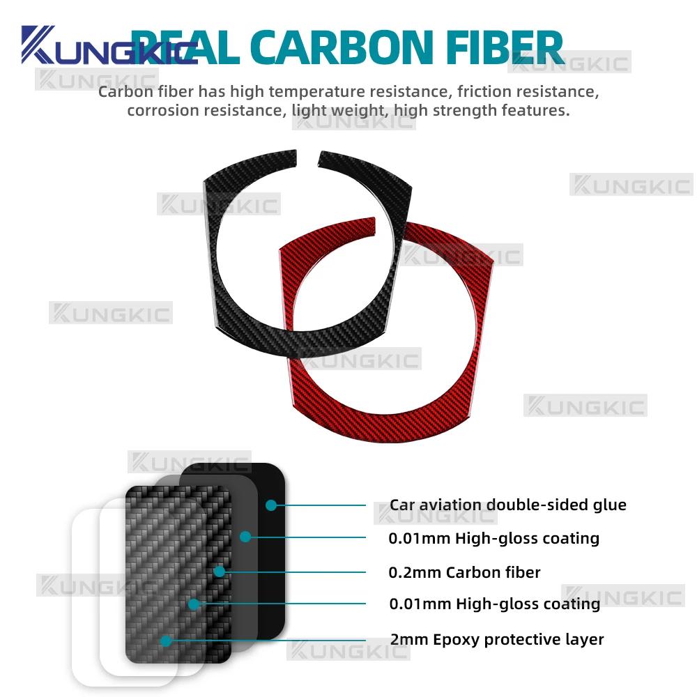 Real Soft Carbon Fiber For Mazda MX-5 MX5 Miata Roadster ND ND2 MK4 2015-2025/Fiat 124 2016-2020 Car Gear Shift Trim Sticker DD1
