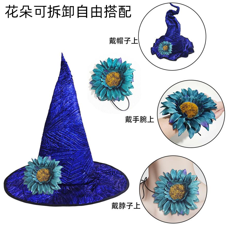 Реквизит для создания праздничной атмосферы, Шляпа ведьмы, Украшения на Хэллоуин, Шляпа ведьмы, Шляпа на Хэллоуин, Фестивальная шляпа, Реквизит на Хэллоуин