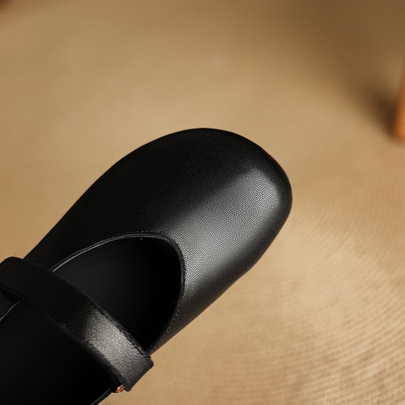 Модные женские новые туфли из овчины на весну и осень с круглым носком, мягкие и удобные, с металлической пряжкой на ремне, на низком каблуке, Мэри Джейн, одинарные туфли