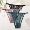 Кружевные стринги, сексуальные трусики для женщин, нижнее белье с низкой талией, быстросохнущие трусы