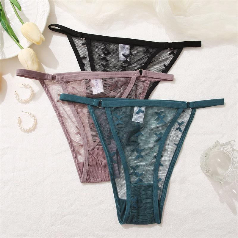 Кружевные стринги, сексуальные трусики для женщин, нижнее белье с низкой талией, быстросохнущие трусы