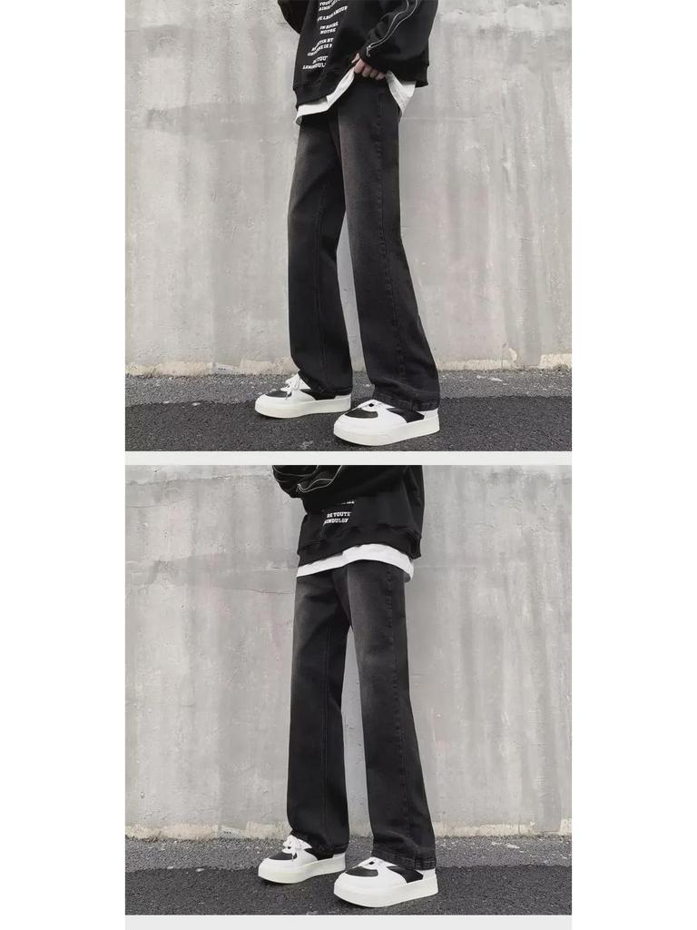 Men's Loose Straight Flared Jeans - Trendy High-End American Style for Spring and Autumn