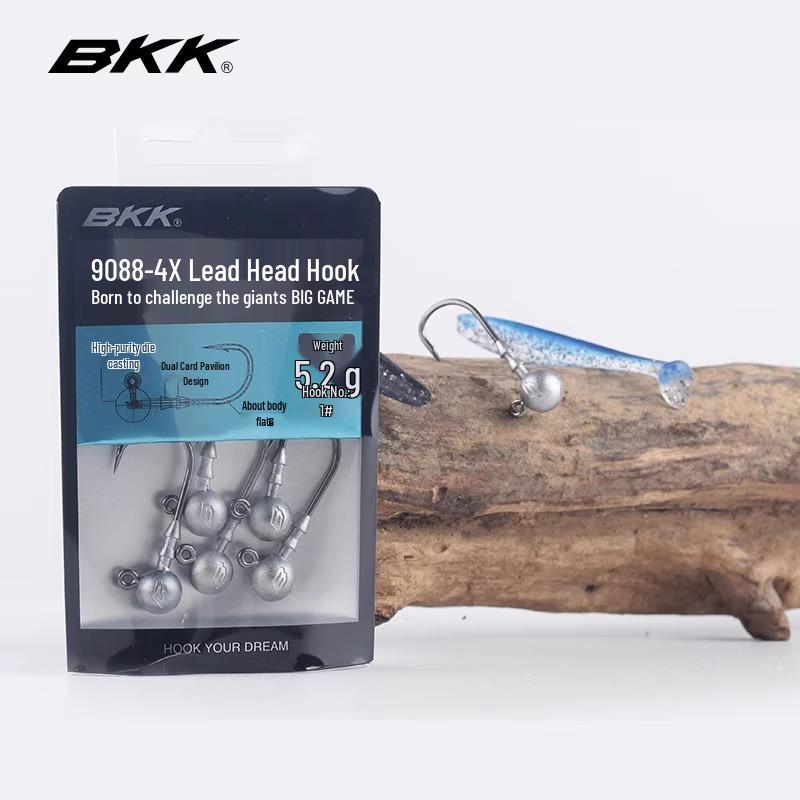 Круглая джиг-головка BKK9088-4X Усиленная для пресноводной и морской рыбалки - Идеально для окуня, групера, мандаринки и крупной рыбы