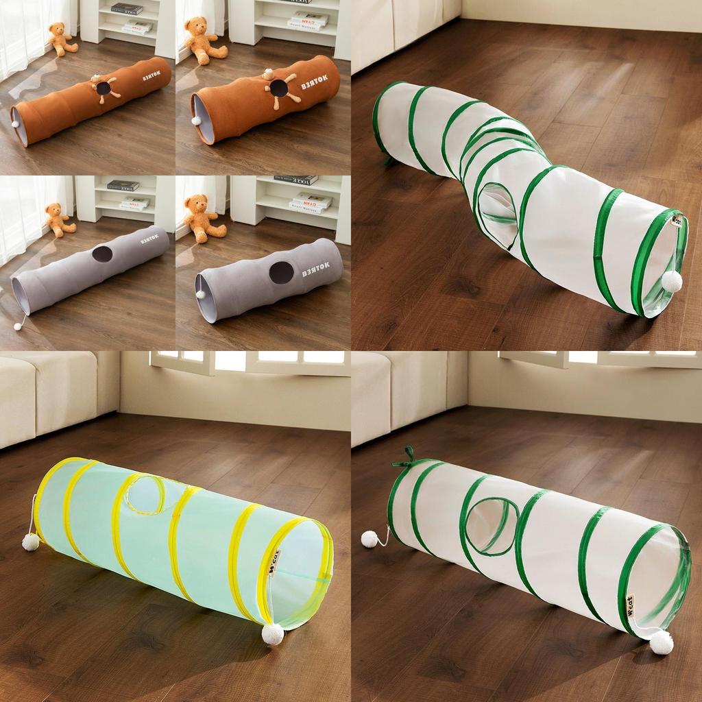 Pet Cat Tunnel Toy With Foldable Design For Indoor Play And Enrichment