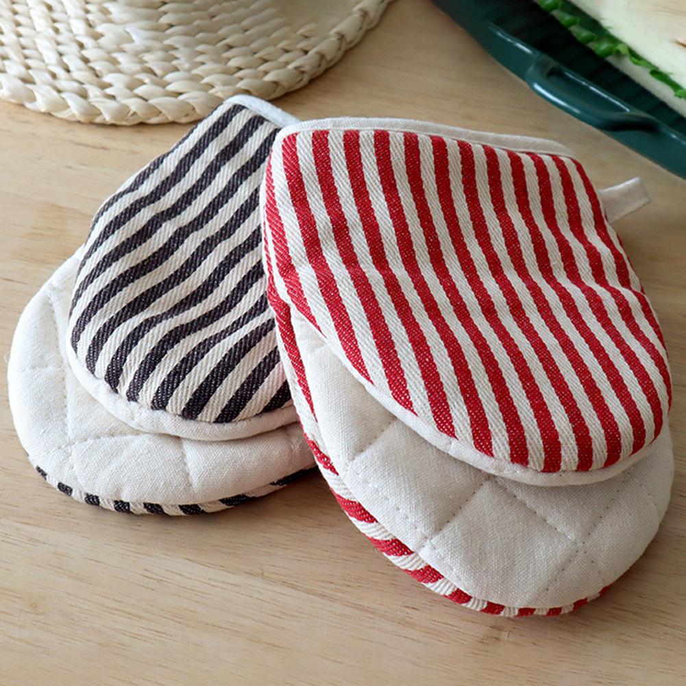 1 шт. Прихватки для духовки, термостойкие, с хлопковой подкладкой, противоскользящие, кухонные перчатки, перчатки для микроволновой печи, безопасная подкладка, готовка на гриле