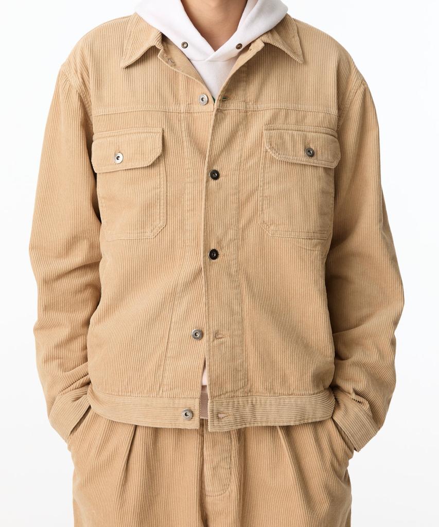 Man On The Boon [Universal Works] Corduroy Trucker Jacket_Light Brown 4714360203