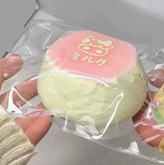 New Butter Texture Handmade Milk Cake Squishy Food Grade Silicone Soft Squeeze Fun Cute Portable Stress Relief Fidget Toy