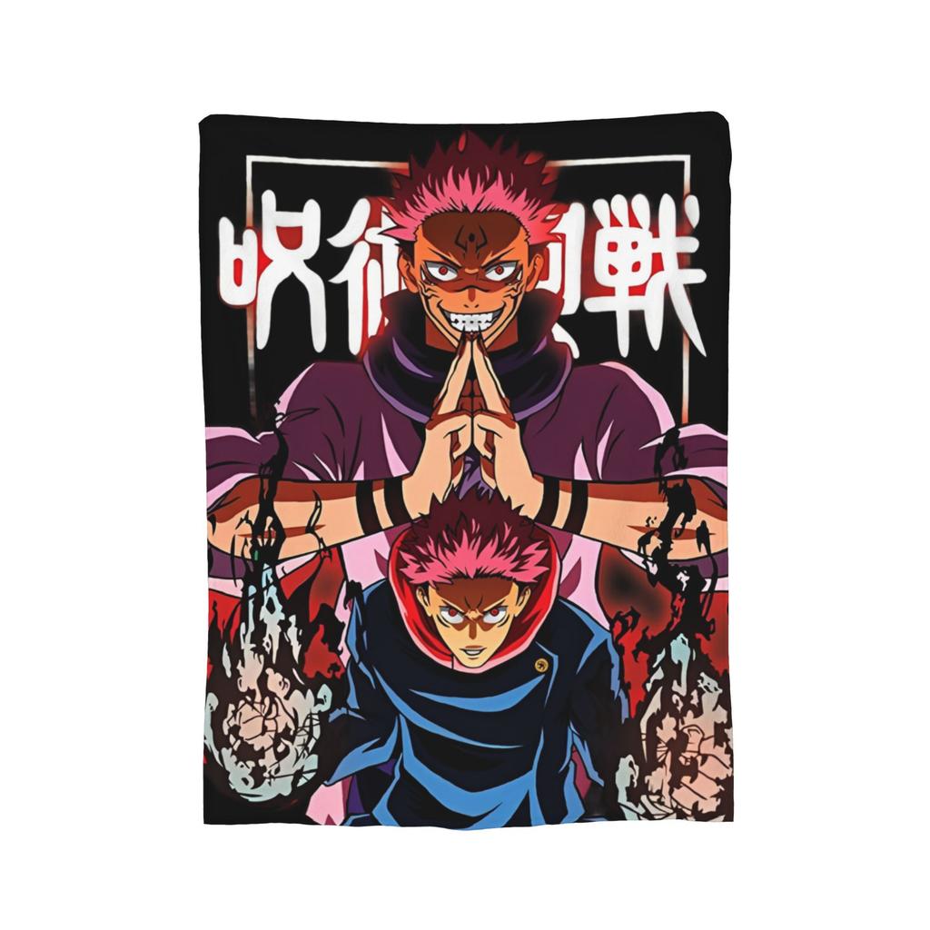 Jujutsu Kaisen Blankets Fleece Summer Air Conditioning Multi-function Lightweight Thin Throw Blanket Bedding Throws