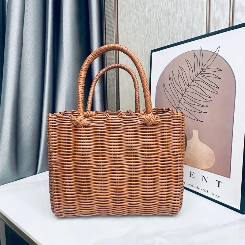 Wear Resistant PVC Woven Picnic Basket For Camping Outdoor Gatherings And Beach Parties With Large Capacity