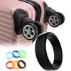 2Pcs Thick Flat Rubber Ring Silicone Tightle Stretchable Wheel Ring Flexible Elastic Silicone Luggle Wheel Hoops Diameter 35mm