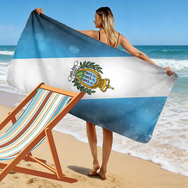 San Marino Print Beach Towel, Large Soft Quick Dry Towel for Beach Camping Swimming